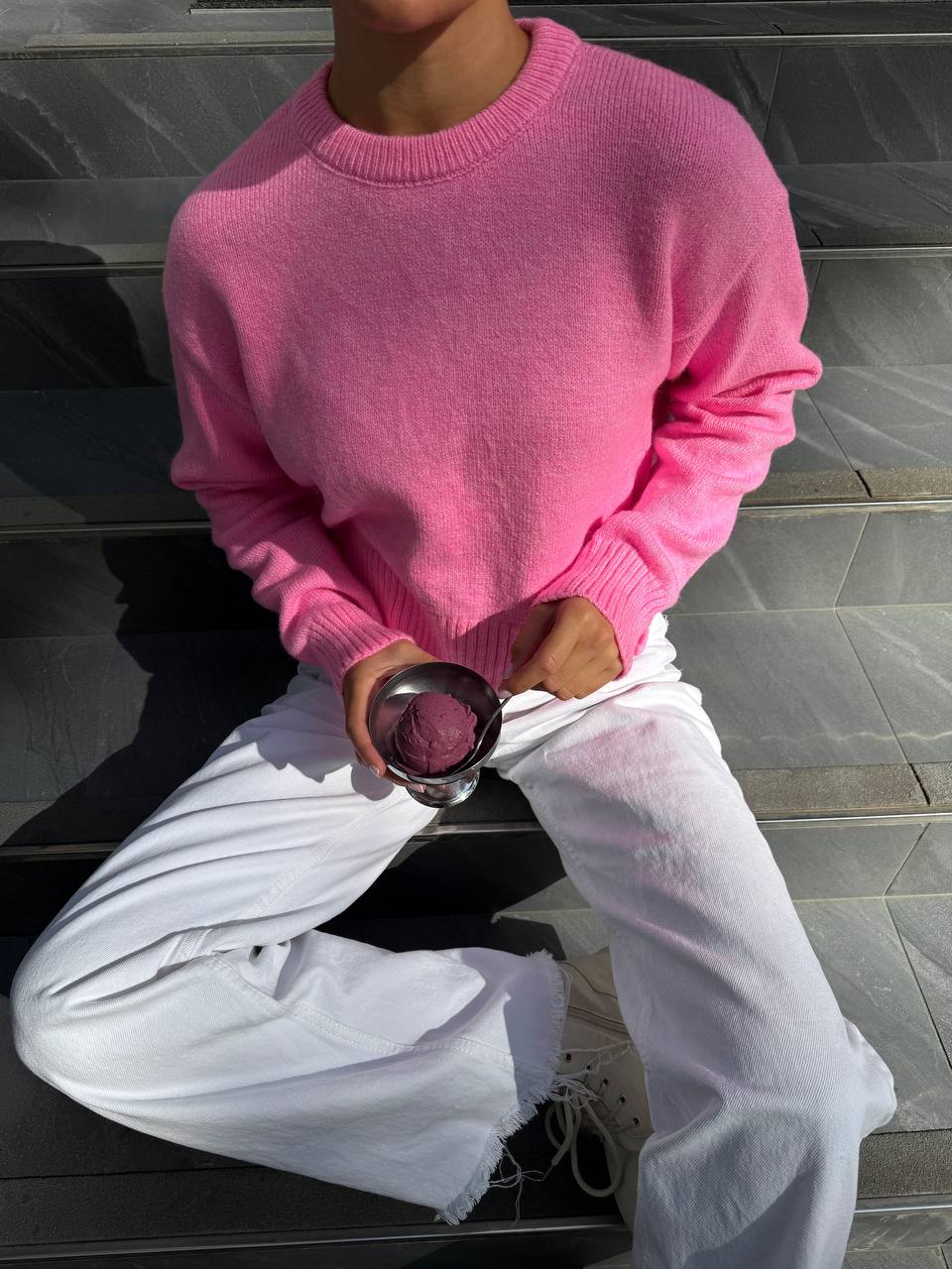 Жіночий укорочений светр з розрізами one size