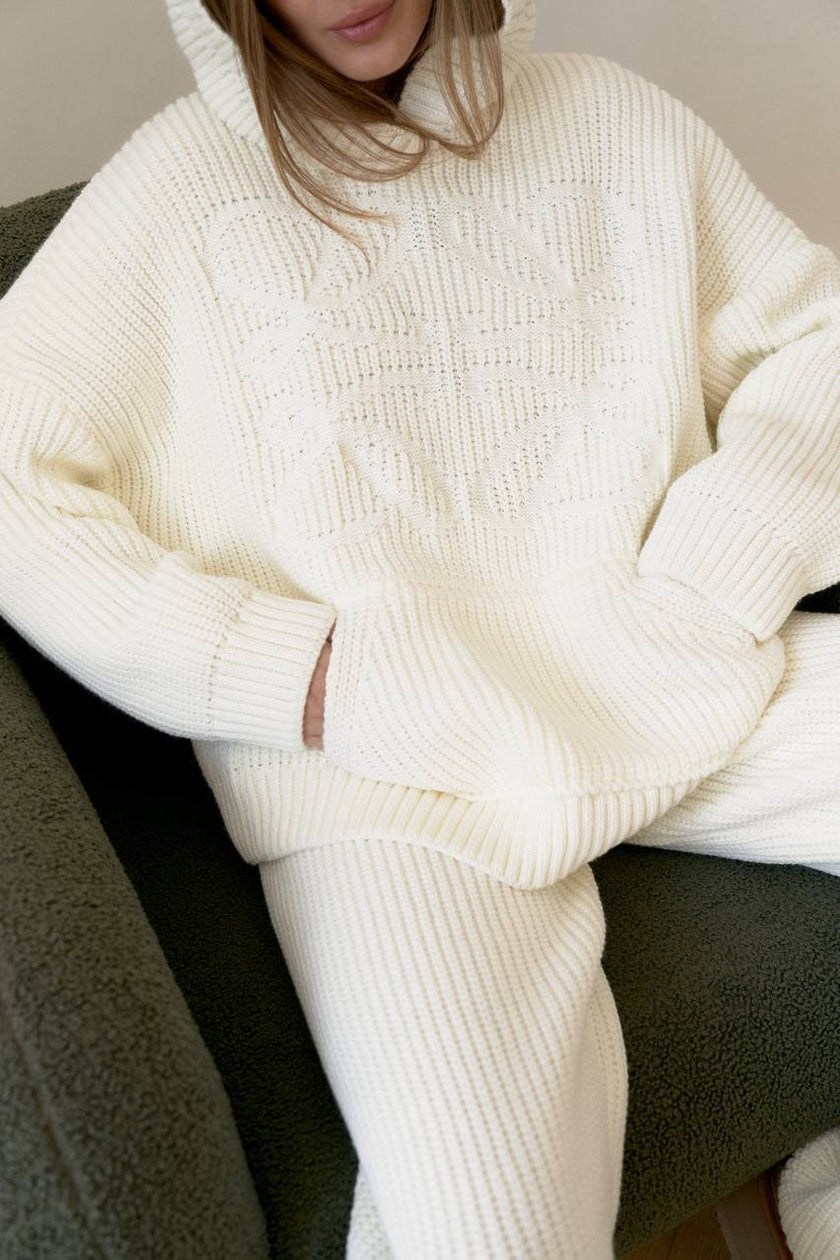 Костюм-двійка в'язаний (худі + штани)