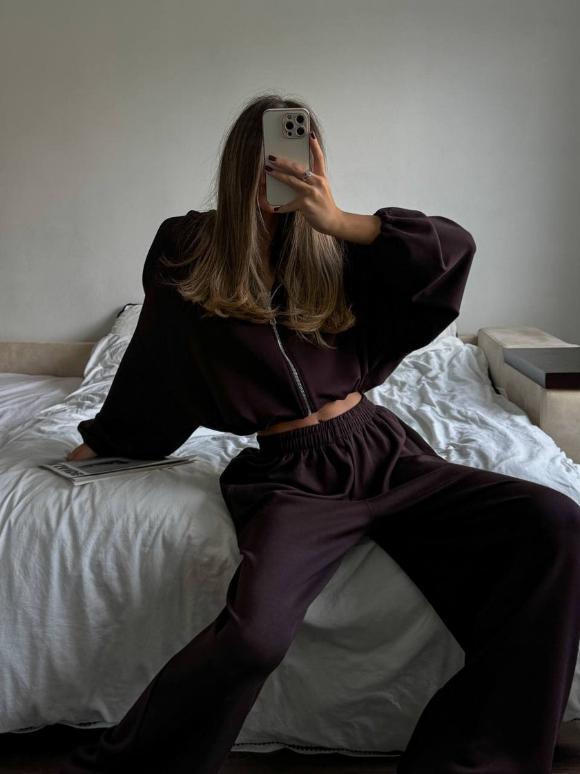 Костюм-двійка жіночий штани із зіпкою (трикотаж м'який)