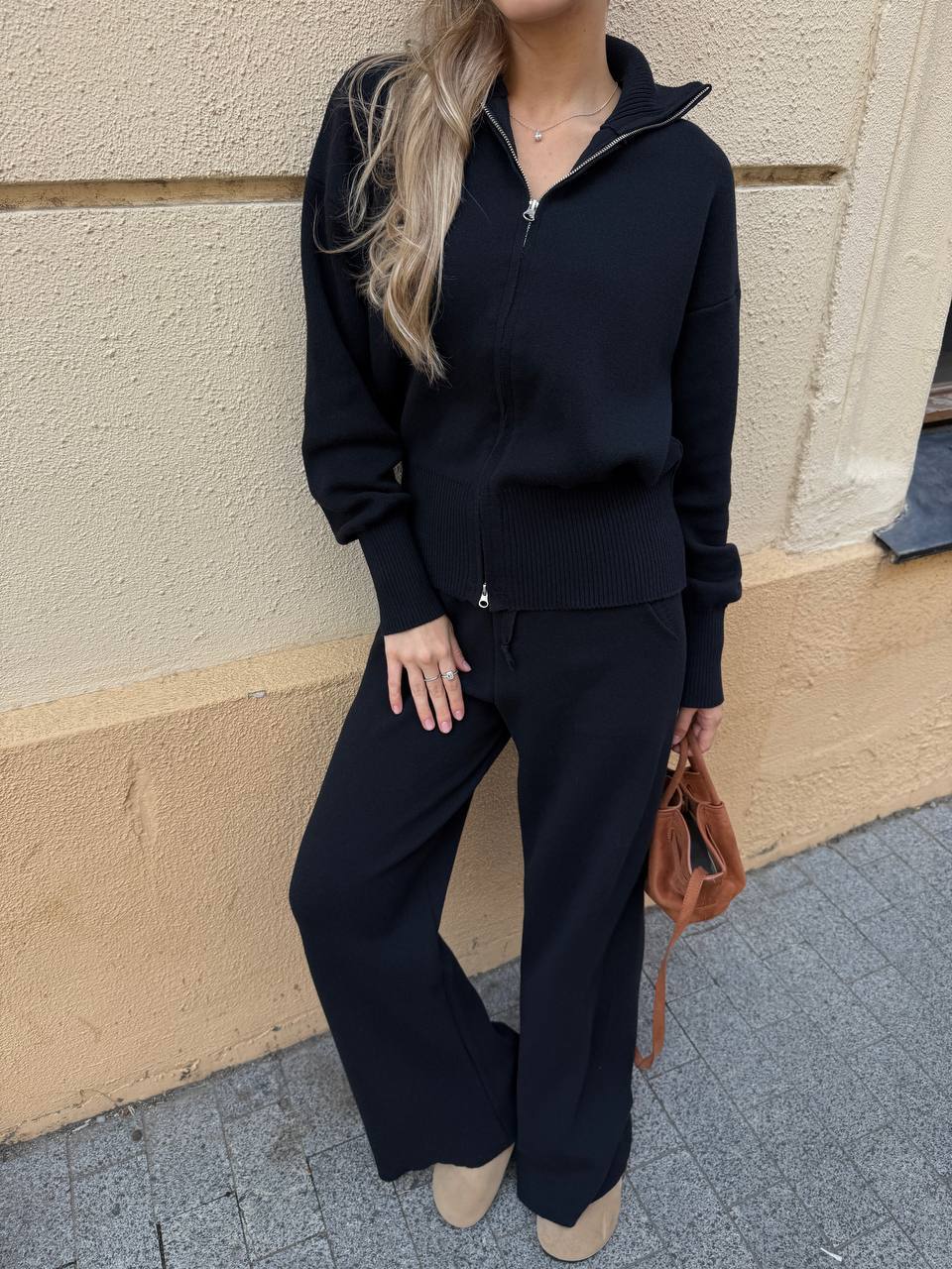 Костюм-двійка жіночий штани із зіпкою (в'язка)