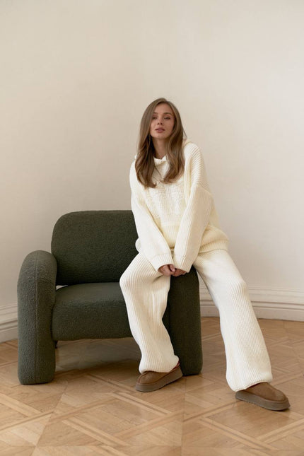 Костюм-двійка в'язаний (худі + штани)