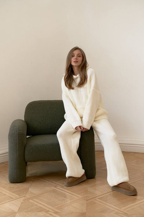 Костюм-двійка в'язаний (худі + штани)