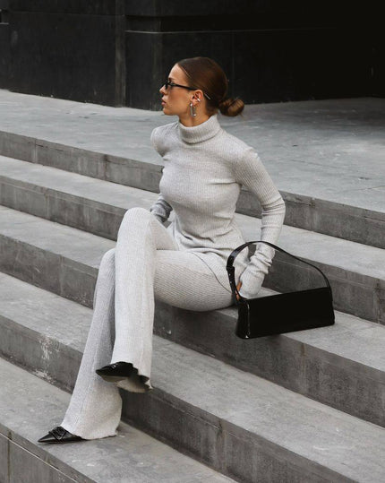 Жіночий костюм-двійка з ангори (светр + штани)