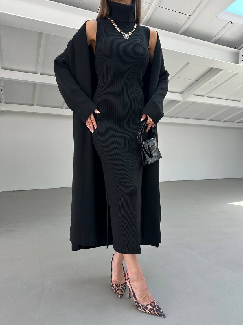 Комплект сукня і кардиган в'язані