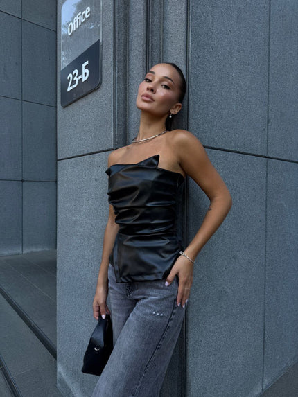 Корсет кожзам без рукавів