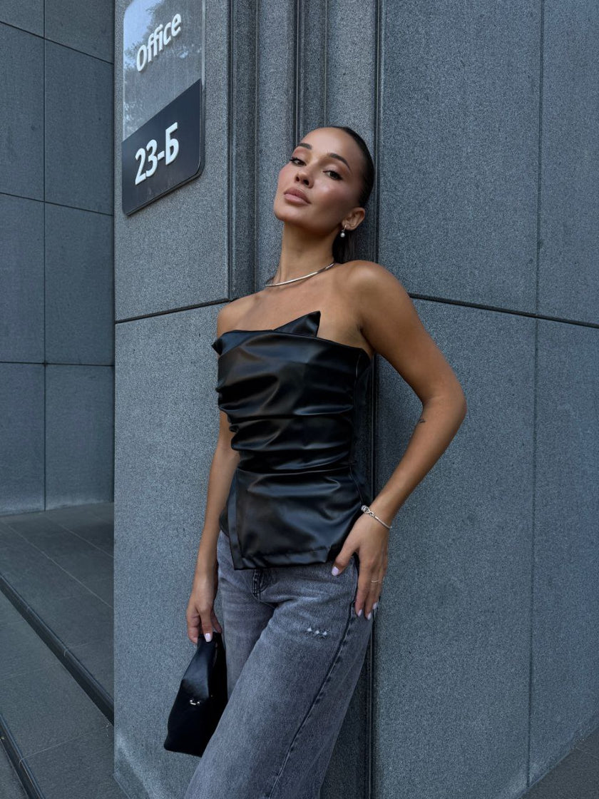 Корсет кожзам без рукавів