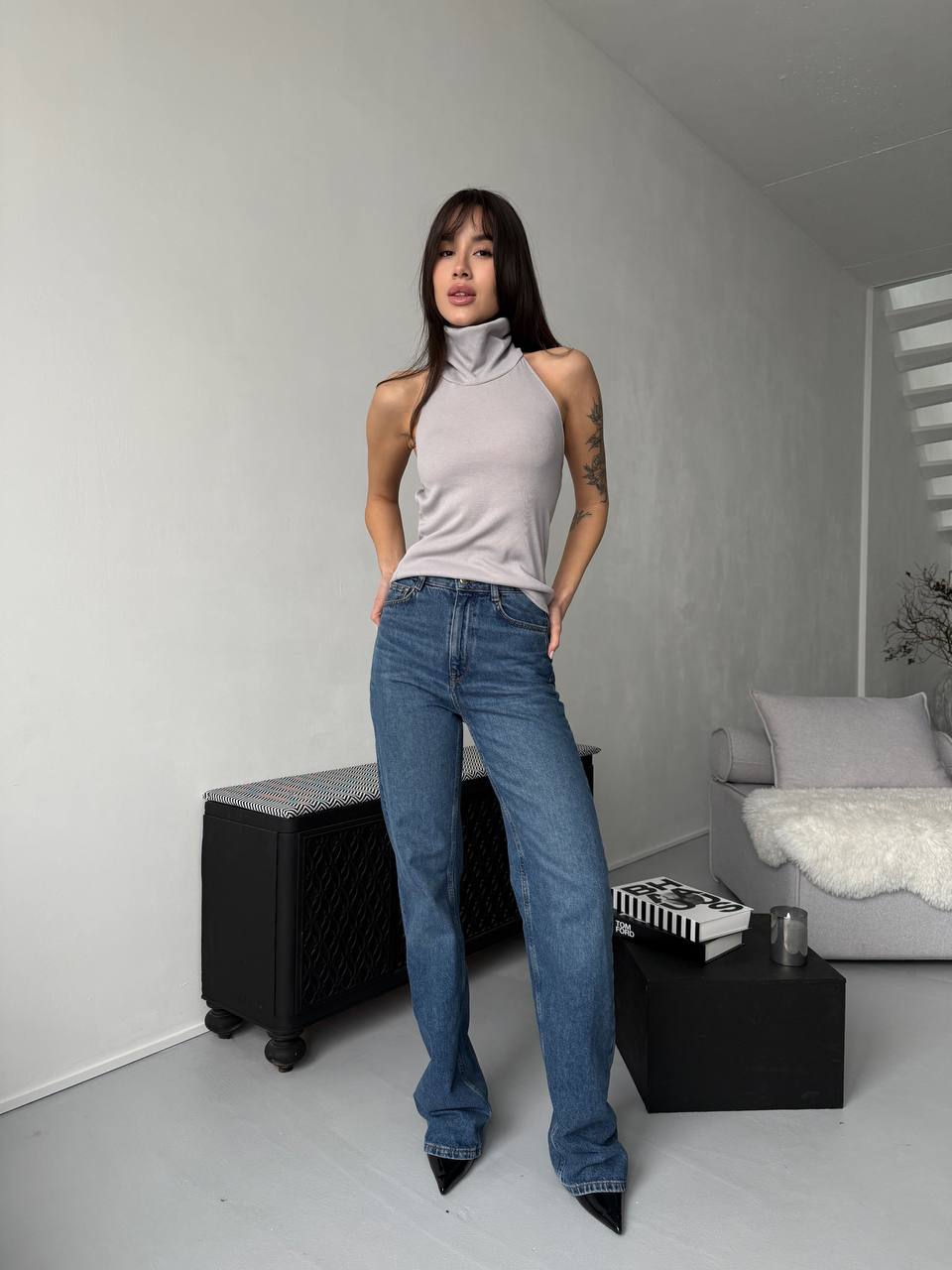 Топ з болеро з золотою застібкою