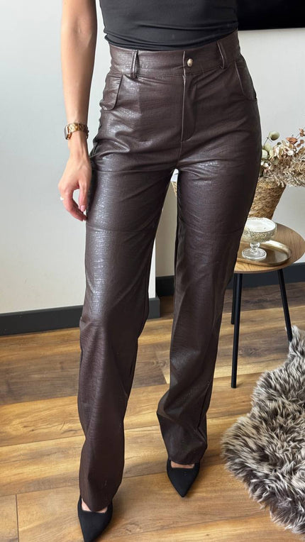 Штани з екошкіри крокодил