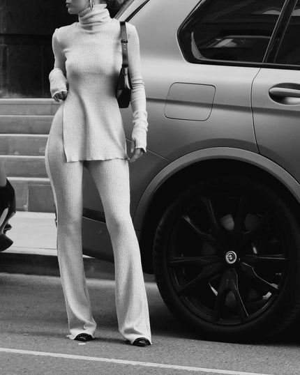 Жіночий костюм-двійка з ангори (светр + штани)