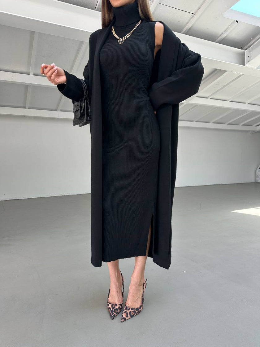 Комплект сукня і кардиган в'язані