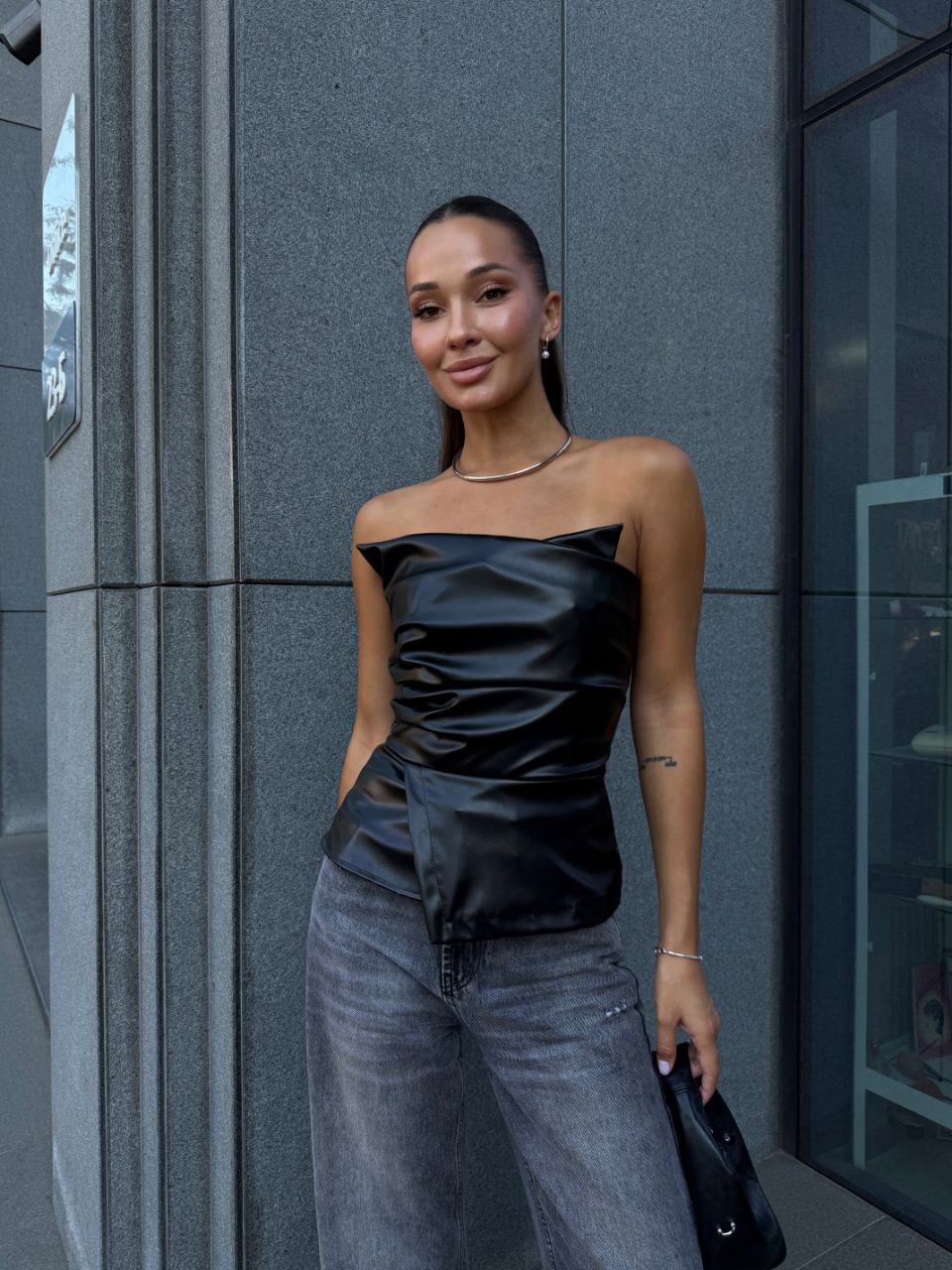 Корсет кожзам без рукавів