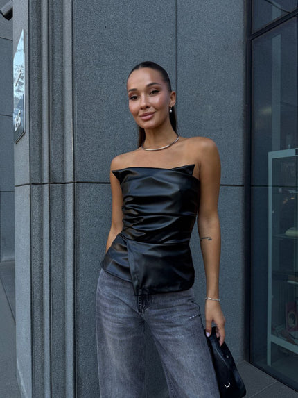 Корсет кожзам без рукавів