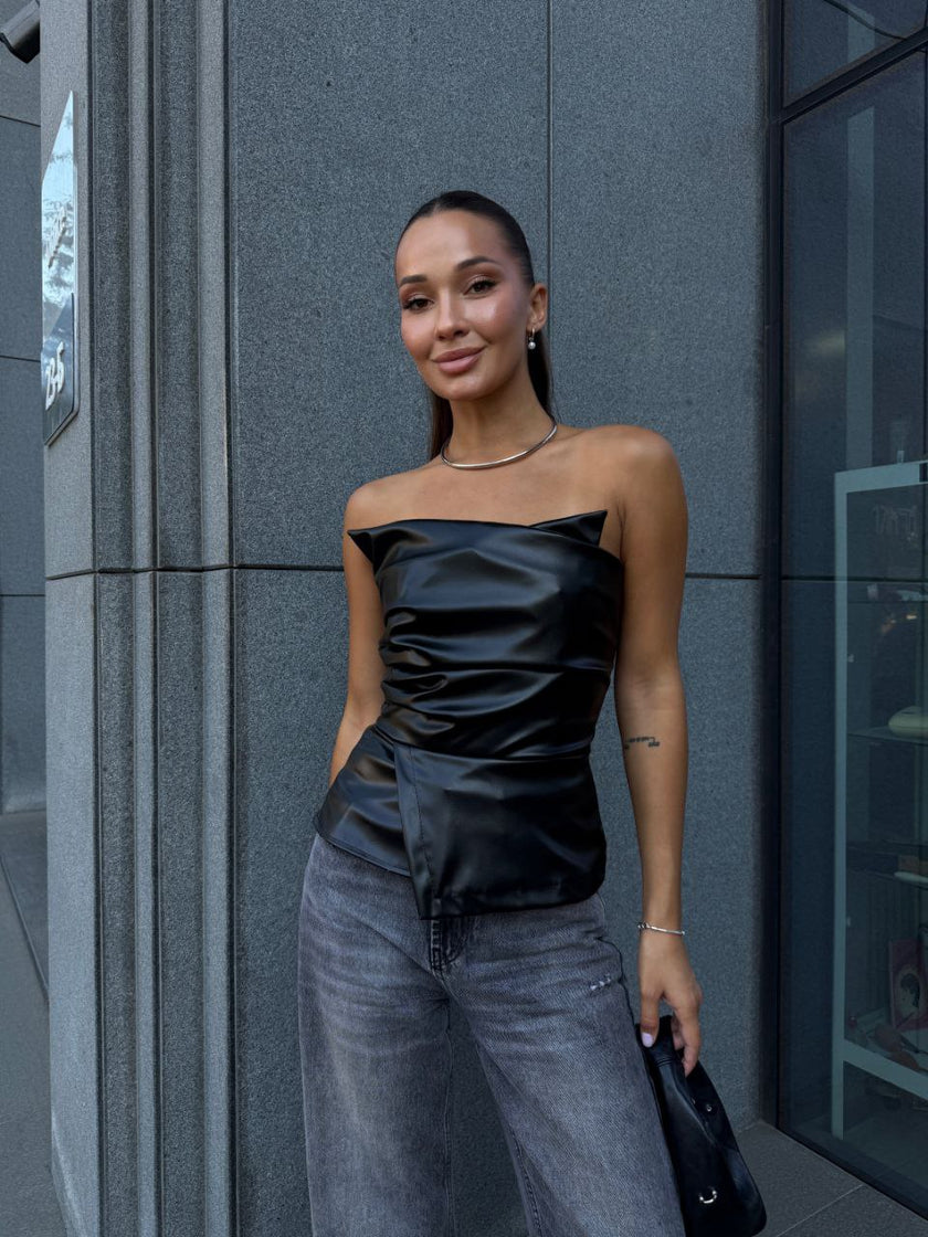 Корсет кожзам без рукавів