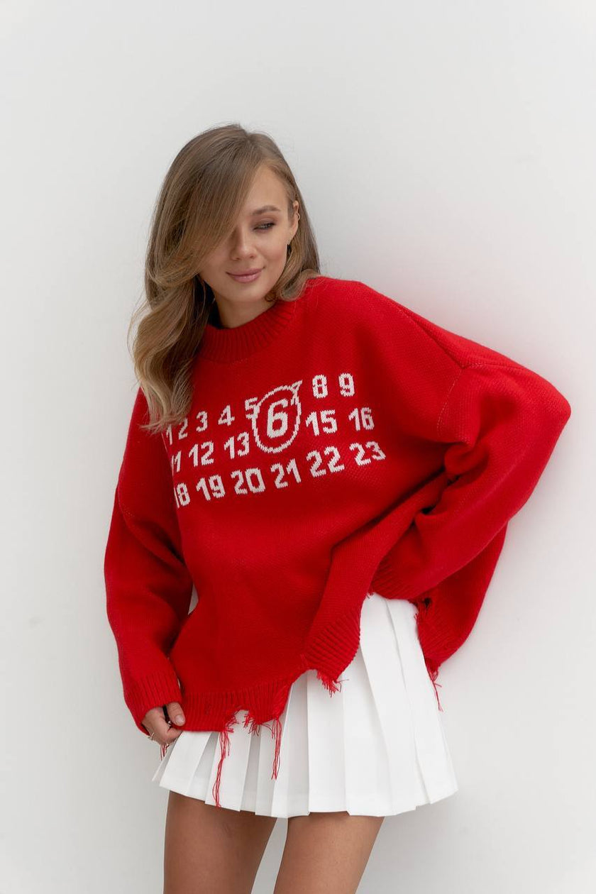 Жіночий в'язаний оверсайз светр