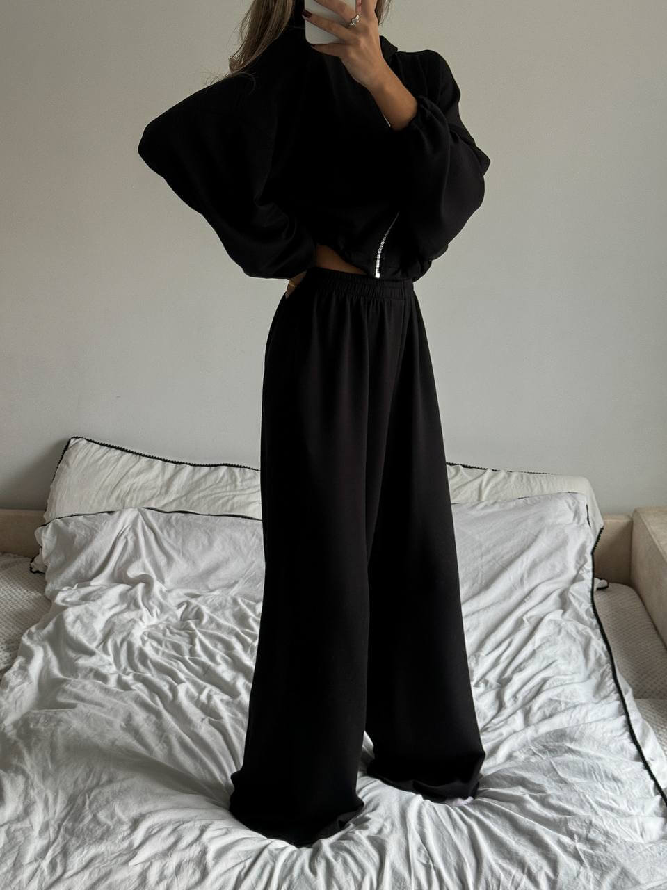 Костюм-двійка жіночий штани із зіпкою (трикотаж м'який)