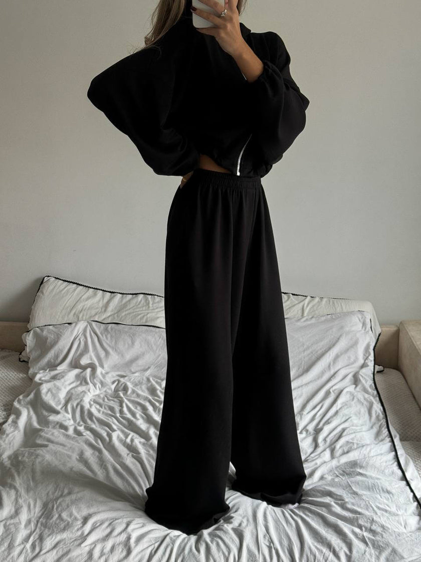 Костюм-двійка жіночий штани із зіпкою (трикотаж м'який)