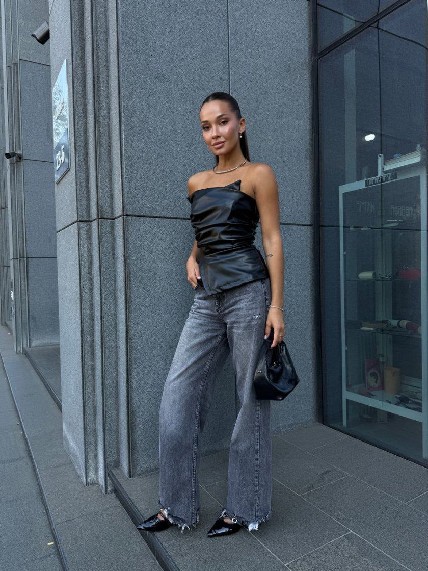 Корсет кожзам без рукавів