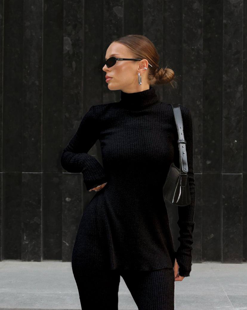 Жіночий костюм-двійка з ангори (светр + штани)