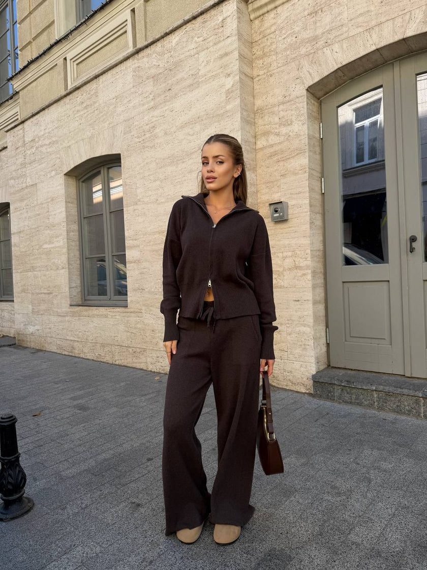Костюм-двійка жіночий штани із зіпкою (в'язка)
