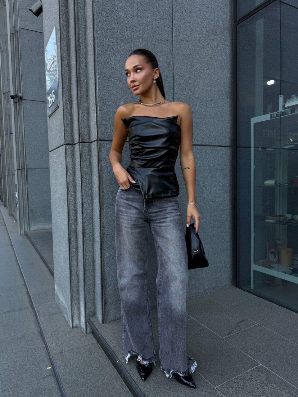 Корсет кожзам без рукавів