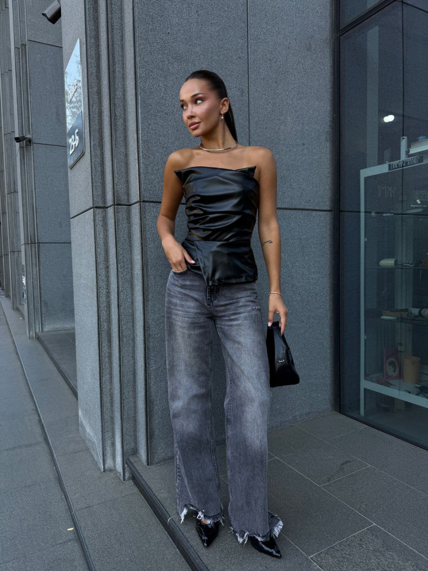 Корсет кожзам без рукавів