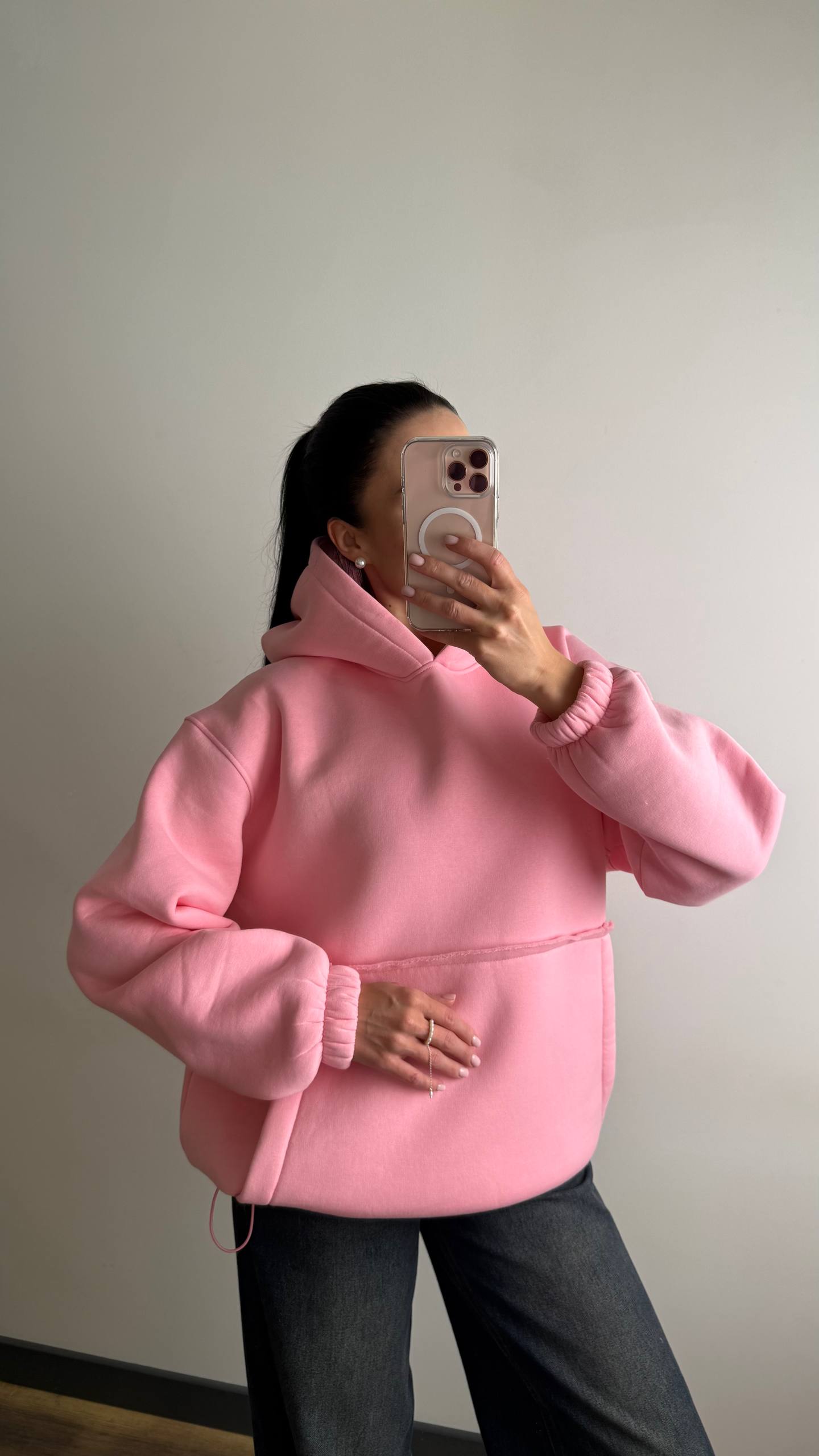 Жіночий худі оверсайз на флісі oversize