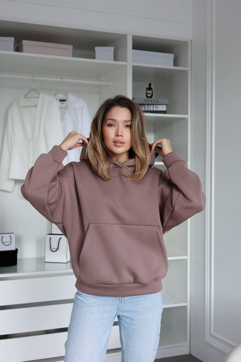 Жіночий оверсайз худі з вишивкою 