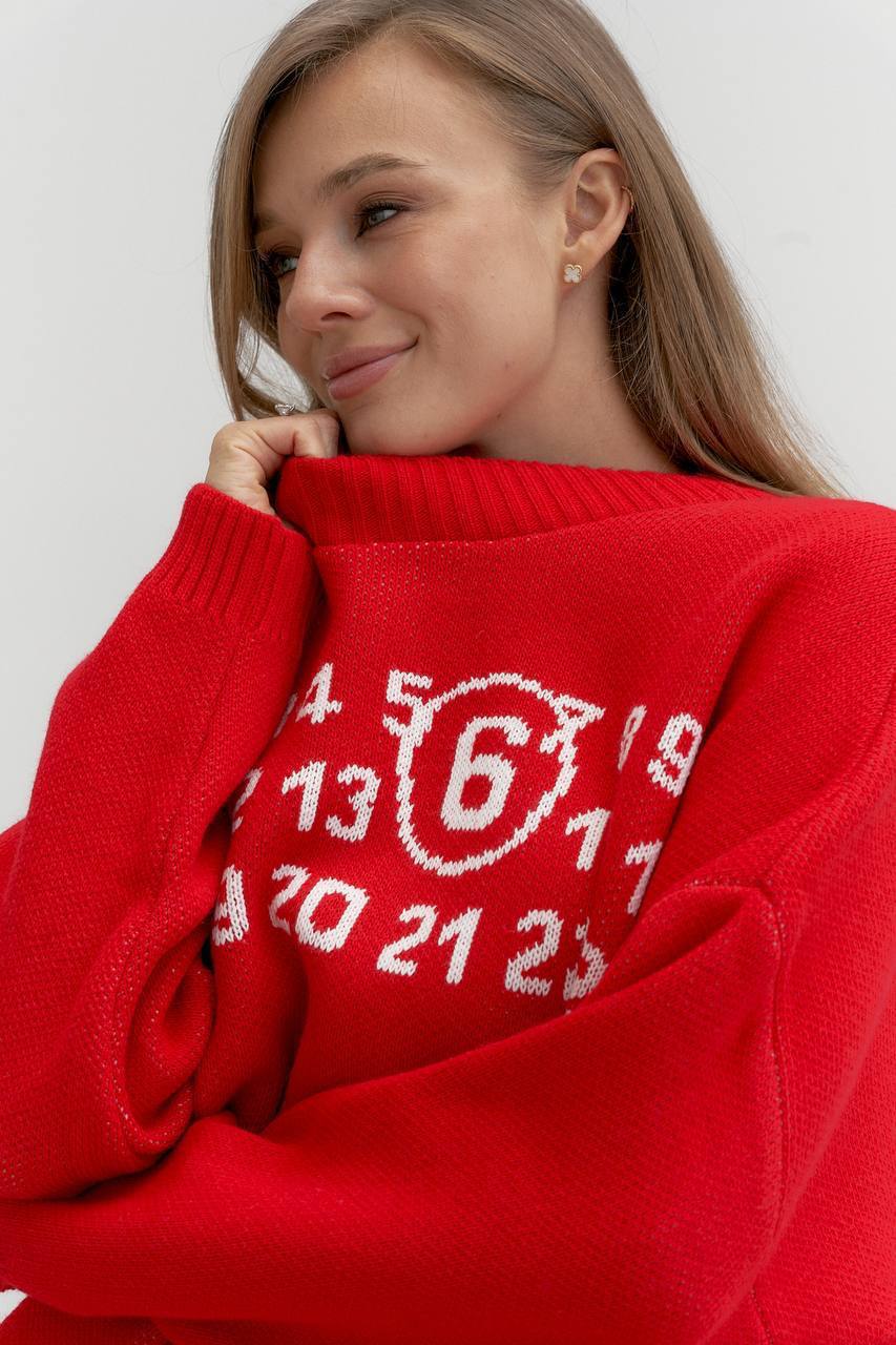 Жіночий в'язаний оверсайз светр