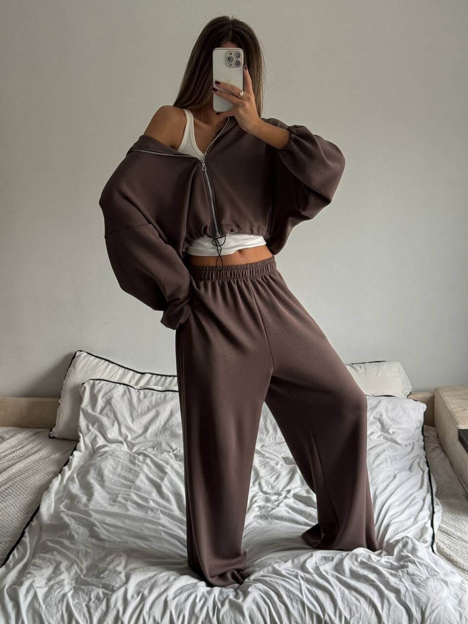 Костюм-двійка жіночий штани із зіпкою (трикотаж м'який)