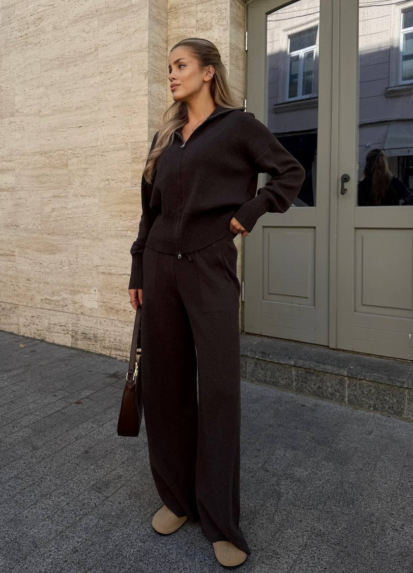 Костюм-двійка жіночий штани із зіпкою (в'язка)