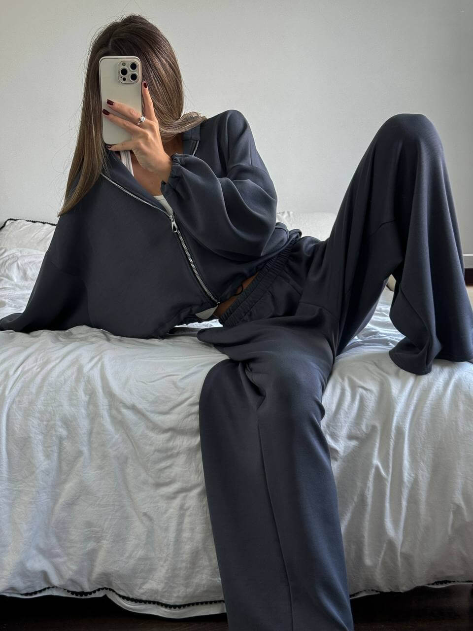 Костюм-двійка жіночий штани із зіпкою (трикотаж м'який)