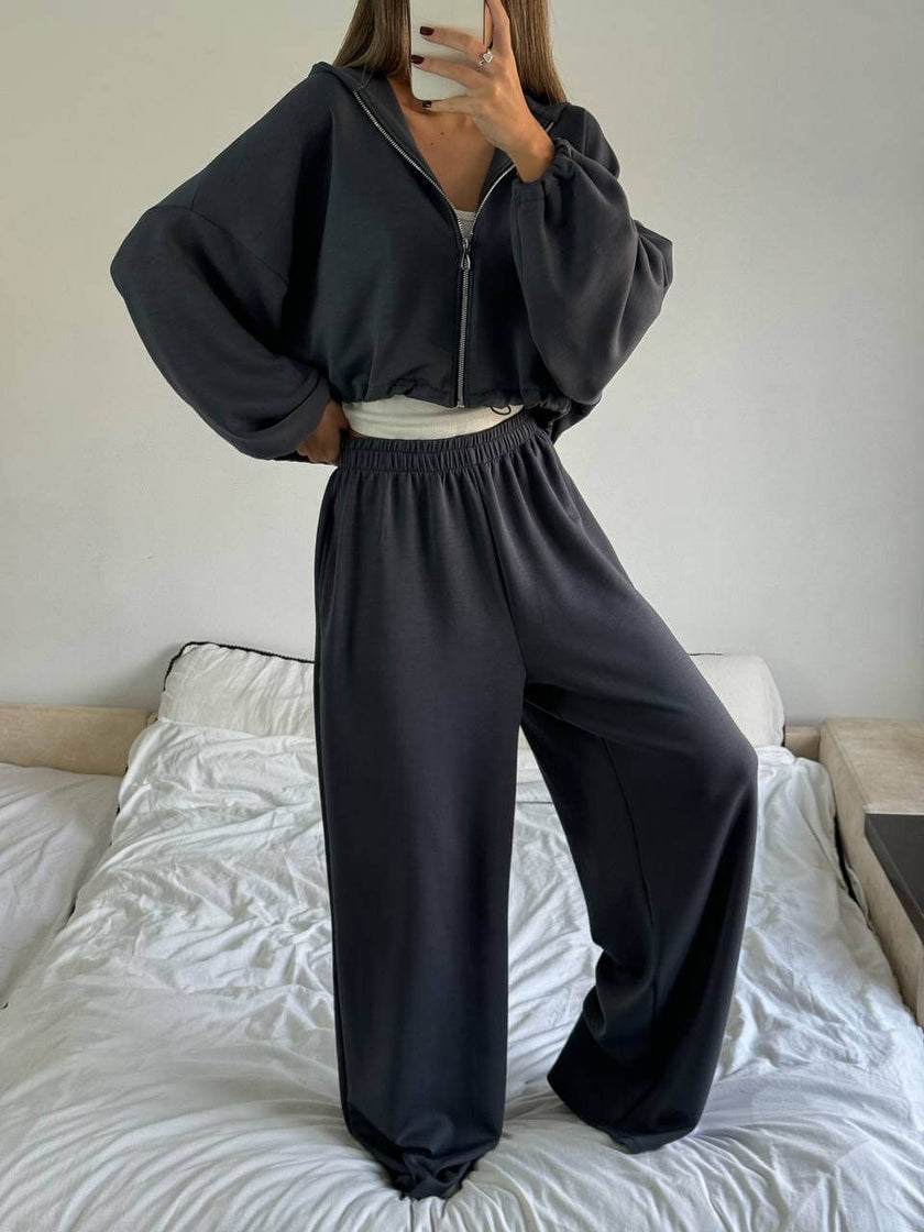 Костюм-двійка жіночий штани із зіпкою (трикотаж м'який)