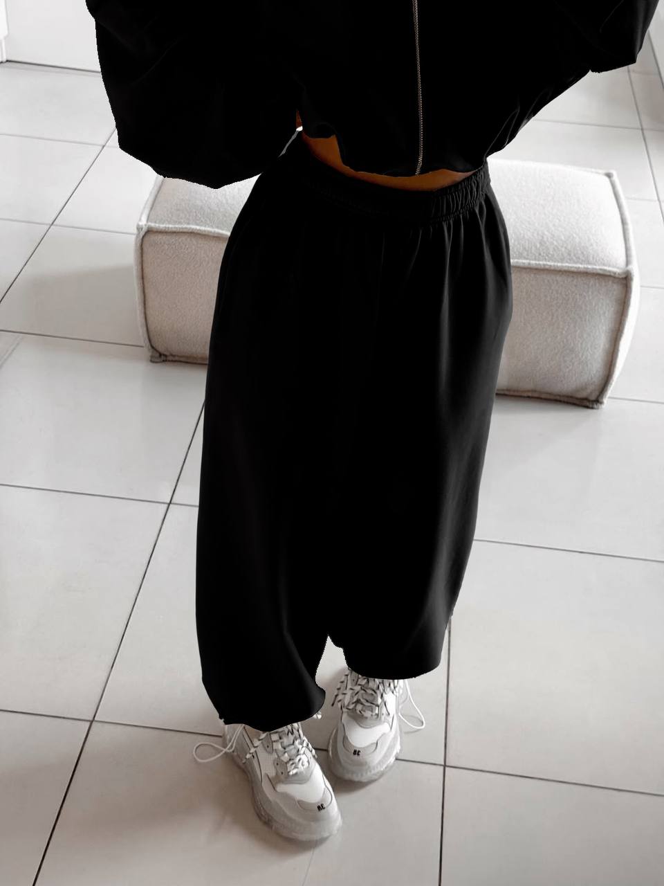 Жіночий спортивний костюм на флісі з зіп худі